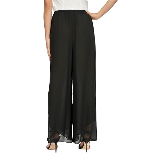 Image of Alex Evenings Women's Silky Chiffon Pant with Tulip Hem