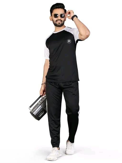 Men’s Athletic Tracksuit Set 2 Piece – Short Sleeve T-Shirt & Jogger Pants, Lightweight Breathable Workout Outfit, Running Gym Activewear Sweatsuit for Casual & Training-image-29