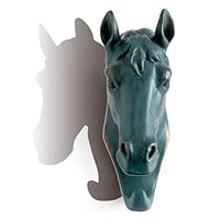 HERNGEE Horse Head Single Wall Hook/Hanger Animal Shaped Coat Hat Hook Heavy Duty, Rustic, Decorative Gift (Bronze)