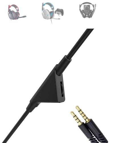 FCD TRUST Cable de PVC de repuesto para Astro A40 compatible con auriculares Astro A40 A40TR A10, cable auxiliar con control de volumen, compatible con Xbox-One PC PS4, etc. (6.5 pies)