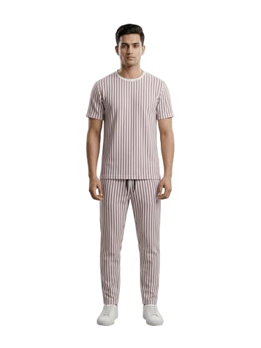Image of Dollar Men Co-Ord Set | Polyester Trackpants + T-Shirt | Regular Fit, Quick Dry & Breathable | Gym, Casual & Sportswear | Pack of 1
