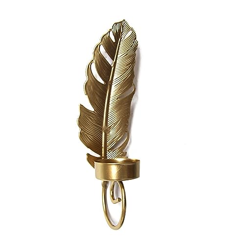BUBEFSKD Candelabro De Hoja Metal Decoración Pared Estilo Nórdico Estante Hoja Metal En Color Dorado para Regalo Hogar Y Fiesta Estilo Nórdico Colgantes Decoración