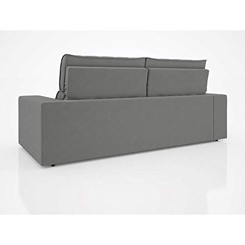 Sofá Omega Retrátil e Reclinável Velosuede Grafite 2,30m (l)