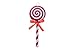 Clever Creations Lollipop Christmas Ornament Set of 6 Pieces, Shatterproof Holiday Décor for Christmas Trees, Red and White