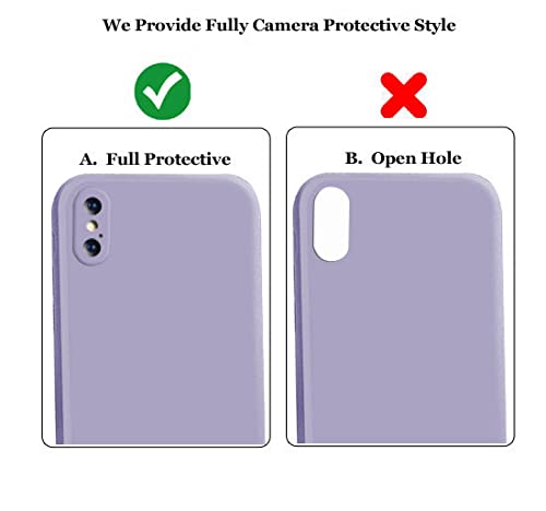 Image of A rtistque Liquid TPU Silicone Matte Shockproof Flexible with Camera Protection Soft Back Cover Case for iPhone X - Purple