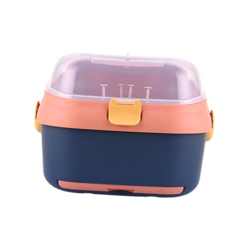 ERINGOGO Plastic Milk Bottle Storage Kitchen Draining Box Water Cup Organizer Round Smooth Feeding Drying Case