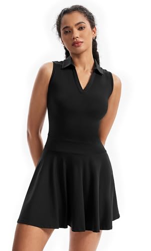 Cute Golf Tennis Dress Workout Athletic Dresses for Women with Shorts Pockets 2 Piece Sets Outfits Summer Clothes2