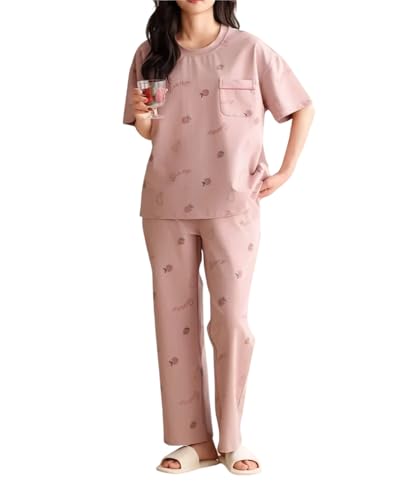 Image of Louis Luxe Womens Korean Night Dress || Full Pyjama Set || Korean Nightsuit || Women Nightwear ||Round Neck Full Sleeve Nightsuit || Loungewear || Everyday Nightdress (ND-09)
