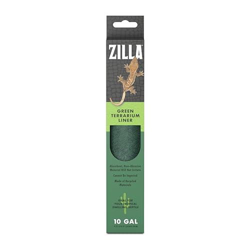 Zilla Reptile Terrarium Bedding Substrate Floor Liner Green 10G 9.75 x 19.75