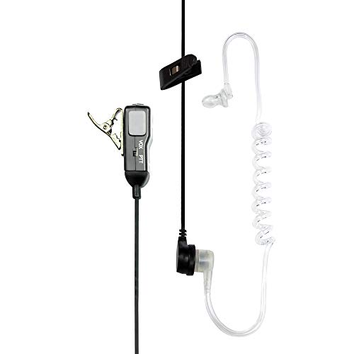 Fit type: universale Midland C732.06 - Microfono con auricolare pneumatico 2 Pin Motorola, Compatibile con Midland G15 /G18, Nero