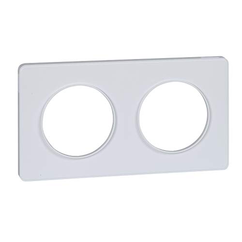 Schneider Electric S520804 Plaque 2 postes Odace Touch Liseré blanc