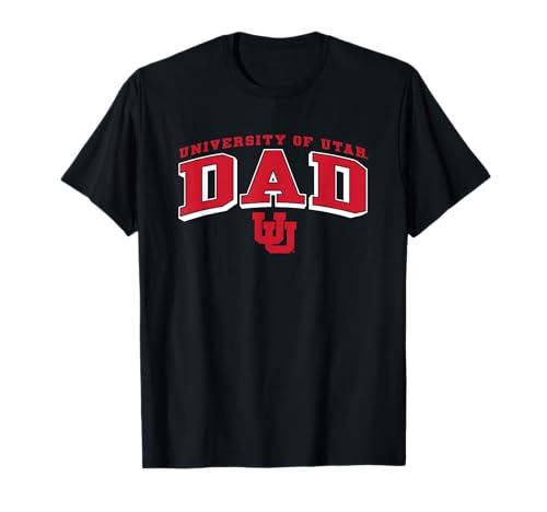 Utah Utes Dad Arch Black Officially Licensed T-Shirt