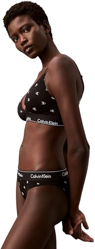 Calvin Klein Soutien-Gorge Brassière Femme Triangle Rembourrage Amovible, Noir (Black Diamond Logo Print), XS