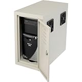 Global Industrial8482; Computer CPU Side Cabinet with Front/Rear Doors and 2 Exhaust Fans