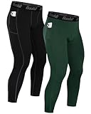 Runhit Pantalones de compresión para hombre, Small