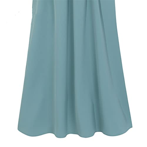 Robe de soirée décontractée bleu clair XL avec broderie florale