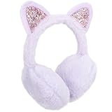 [SUPVOX] 冬用ぬいぐるみイヤーマフ 猫耳デザイン 軽量保温イヤーカバー アウトドアスキー アイススケート向け 女の子用耳あて