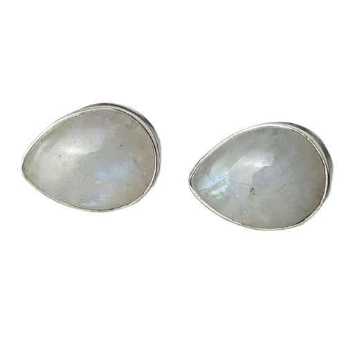 Boucles d'oreilles pierre de lune anti-allergie en argent 925 véritable