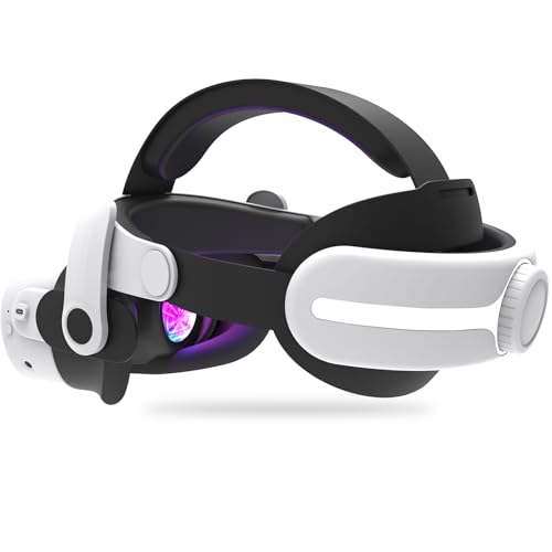 MLemonVR Head Strap Accessories for Meta Oculus Quest 3/3S Non-Battery Soft and Comfortable, Enhanced Balance, Adjustable Elastic Band (White)