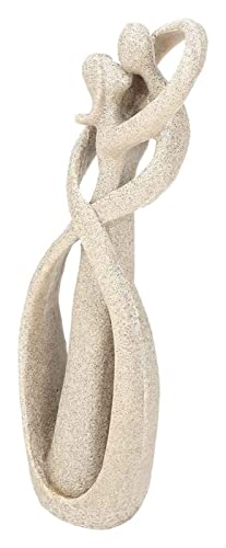 Statue couple amoureux grès objet décoration design moderne