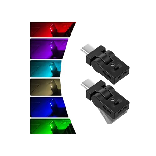 Type-C LEDライト 車内用品 Type-C 8色 照射方向切替 180°首振り メモリー機能 自動点灯 調光 雰囲気ライト イルミネーション タイプc 小型 軽量 ミニ スイング車内 RGB アンビエントライト 車アクセサリー 簡単取付 USB給電