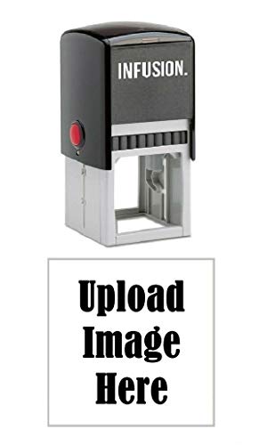 Infusion 1.625" X 1.625" Custom, Large, Square Self-Inking Logo Stamp, Black #TOP15
