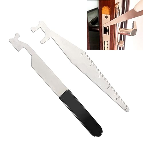 Hayaww 2 pcs Türöffnungswerkzeug,Dietrich-Notfallschlüssel,Tür Öffnungs Werkzeug Set,Lockpicking-Werkzeuge,Schloss Bypass,Türöffner, Hebel, Präzises Tür-Dietrich-Werkzeug Für Lockpicking