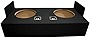 Compatible with Ford Ranger 83-12 Extended Cab Truck Dual 12' Kicker C12 Subwoofer Sub Box Enclosure 600 Watts Peak
