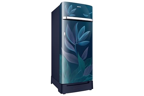 Image of Samsung 215 L, 5 Star, Digital Inverter, Direct-Cool Single Door Refrigerator (RR23H2H359U /HL, Paradise Bloom Blue, Base Stand Drawer, Single Touch Defrost, 2026 Model)
