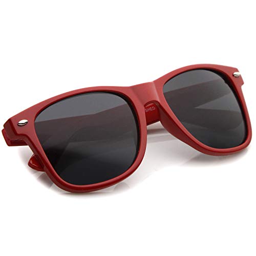 zeroUV Classic 80's Retro Colored Frame Wide Temples Horn Rimmed Sunglasses 54mm4