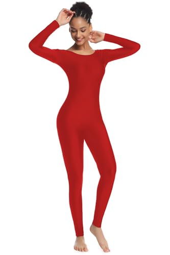 Image of Women's Long Sleeve Unitard Dance Costume Spandex Full Body Suits