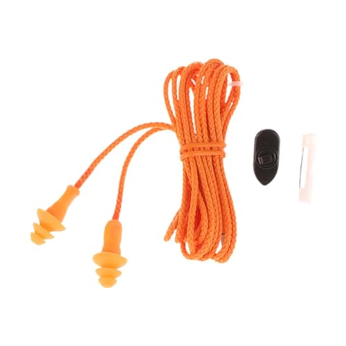 Almencla 耳栓イヤホン耳栓ソフトサウンド遮断ノイズキャンセリング作業用イヤホン 3.5 ミリメートルイヤホン水泳睡眠作業用, イエロー 120cm