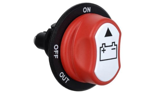 12V - 32V Interruptor Desconectador de BaterÃa para Coche, 200A M8 Interruptor Aislador de BaterÃa, ON-OFF Aislador de EnergÃa para Moto/Camión/Barco/Caravana, Corta Corriente 12V Coche