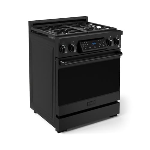 Image of Gordon Ramsay by THOR Kitchen 30 Inch Professional Gas Range with Tilt Panel Touch Control in Black