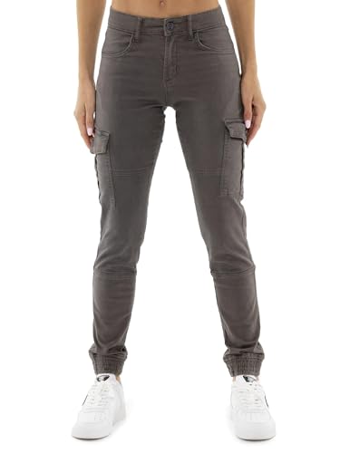 Pantalon cargo femme LEONE 1947 Never Without en sergé de coton aux finitions premium