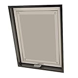 Eurohome Thermo Dachfenster Rollo ohne Bohren Sonnenschutz Verdunkelungsrollo mit Saugnäpfen für Velux Fenster Weiß 76 x 115 cm