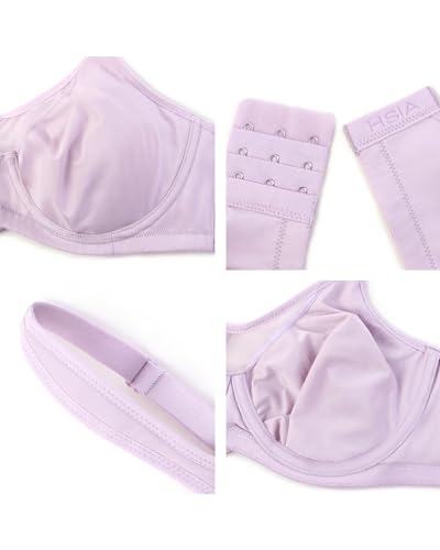 Image of HSIA Minimizer Bras for Women Plus Size, Full Coverage Coolcomfort T Shirt Unlined Bra with Underwire for Heavy Breast
