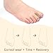 4pcs Toe Separators, Gel Correct Toes Toe Spacers with 2 Loops Breathable Hammertoes Straightener for Overlapping Toes Corrector Elastic Toe Aligners for Women Men