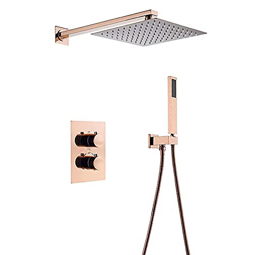 Système de douche haute pression contre le faible débit d'eau en or rose - 2