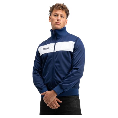 Lonsdale Herren-Trainingsjacke,sportliche Trainingsjacke in schmaler Passform,Activewear-Jacke mit durchgehendem Reißverschluss & Reißverschlusstaschen,leichte Trainings- & Freizeitjacke aus Polyester