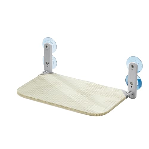 Greensen Repisa para Gatos en Ventana, Cama Colgante Plegable Que Ahorra Espacio con Ventosas para Superficies de Azulejo, Vidrio o Paneles de Madera, Mirador de Descanso para Gatos