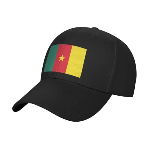 Casquette Camionneur Respirante Cameroun Drapeau | Casquette Réglable pour Les Sports De Plein Air | Protection Solaire UPF 50+ (Hommes Et Femmes)