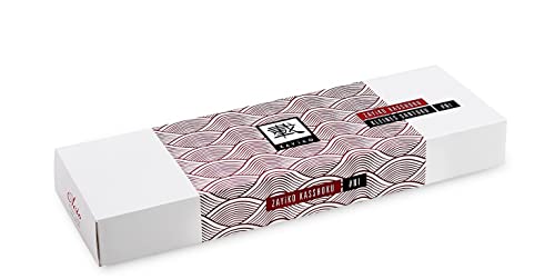 Zayiko Kasshoku Damastmesser kleines Santoku mit Pakkaholzgriff