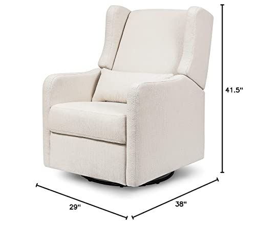 Carter's By Davinci Arlo Recliner And Swivel Glider In Performance Cream Linen, Water Repellent & Stain Resistant, Greenguard Gold & Certipur-Us Certified #TOP2