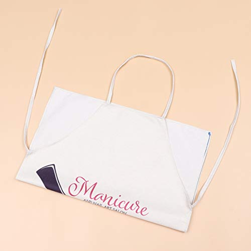 Cabilock Letter Printing Apron Cotton Linen Painting Apron Restaurant Cooking Baking Dress for Cafe Home Kitchen Household (Style 1) - Image 8