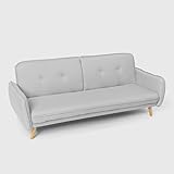  Produce Shop Divano Letto clic clac 3 posti reclinabile Design Nordico in Tessuto Merida - Grigio