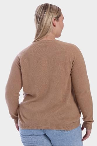 Image of Minnie Rose Womens Long Sleeve Shrunken Crew Cashmere Sweater