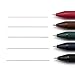 NINGSA Pure Retractable Gel Ink Pens Retro Colored Ink 0.5mm Extra Fine Point 5-Pack
