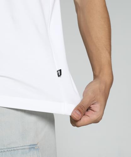 Image of Puma Men Cotton Solid Regular Fit T-Shirt