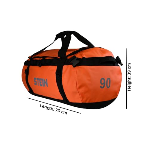 STEIN 40L, 70L, 90L Water Resistant Holdall Bag & Rucksack, Durable PVC for Outdoors, Camping, Sports, Watersports, Yellow, 90L4